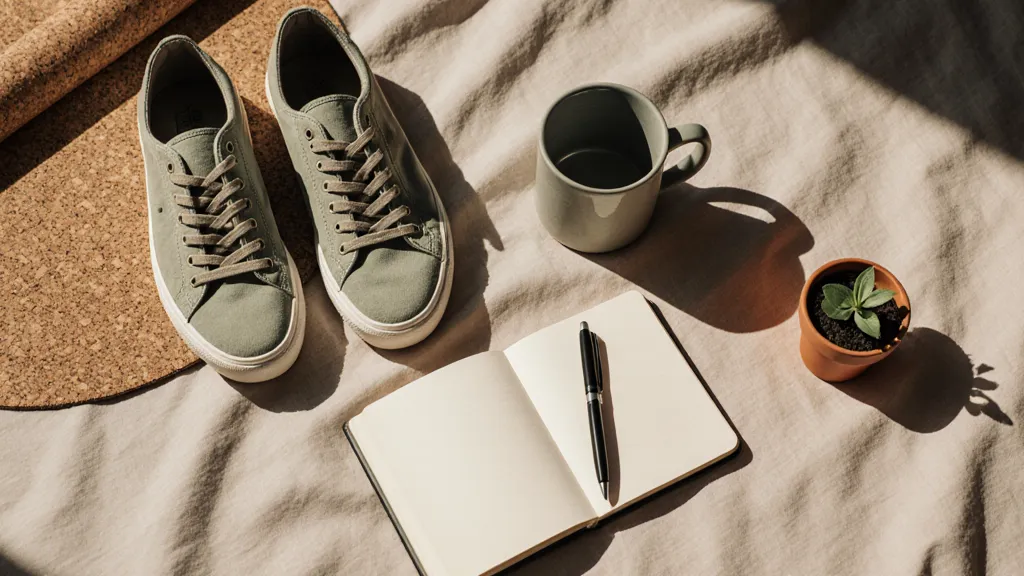 A morning ritual flat lay